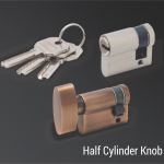 Brass Half Cylinder (one side knob)